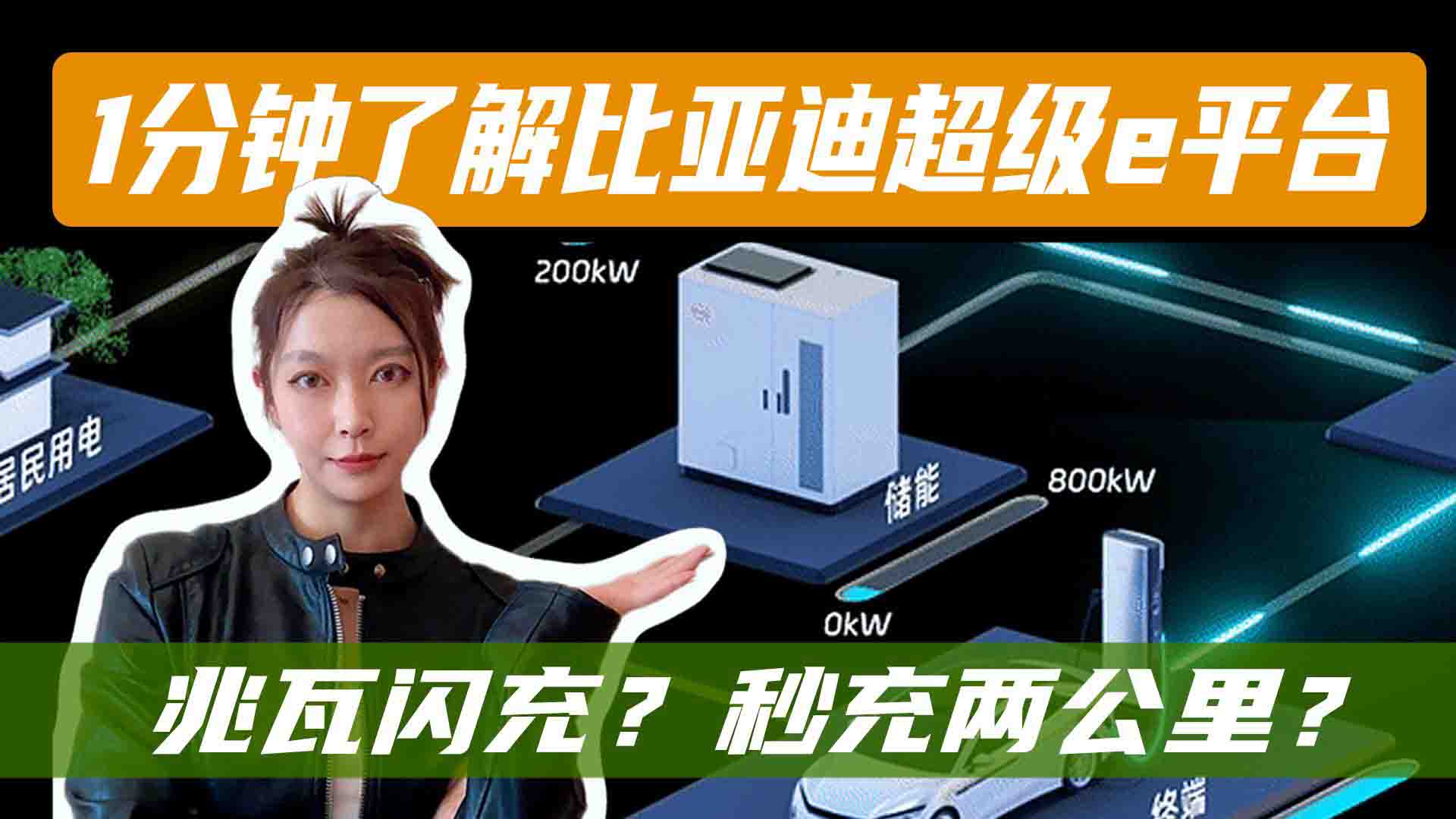 兆瓦闪充？秒充两公里？1分钟带你了解比亚迪超级e平台！